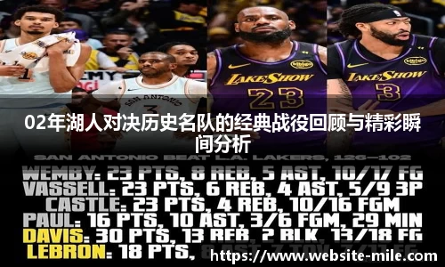 02年湖人对决历史名队的经典战役回顾与精彩瞬间分析